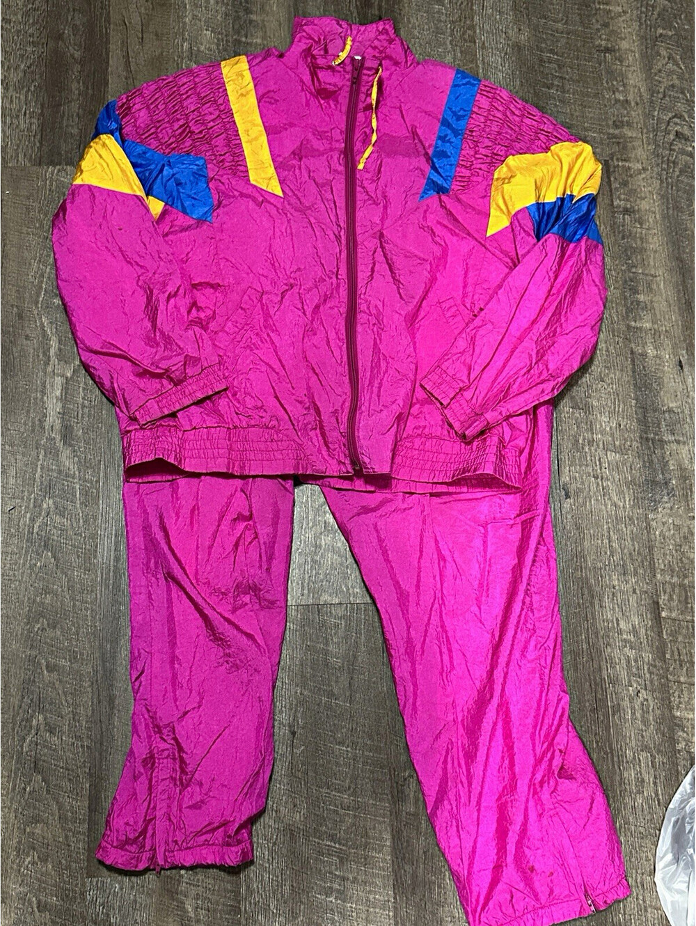 Vintage Misty Valley Sport 2pc Colorblock Tracksuit Windbreaker Large Halloween
